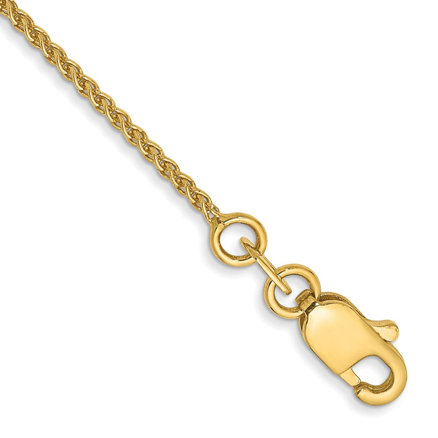 Tobillera de Oro Amarillo de 14K de 10 Pulgadas y 1.05 mm con Cierre de Langosta