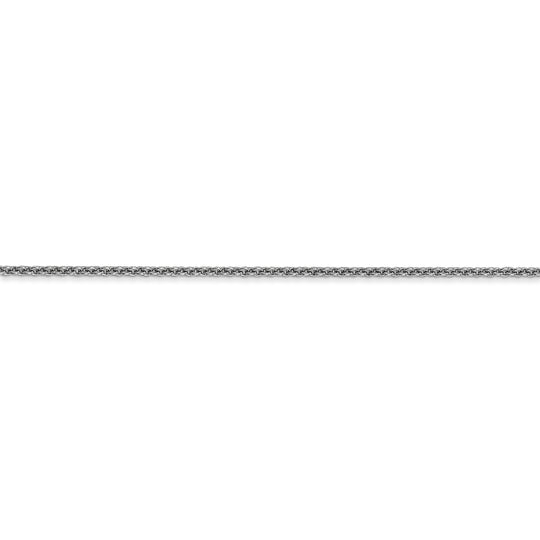 14k WG 1.4mm Open Link Round Cable Chain