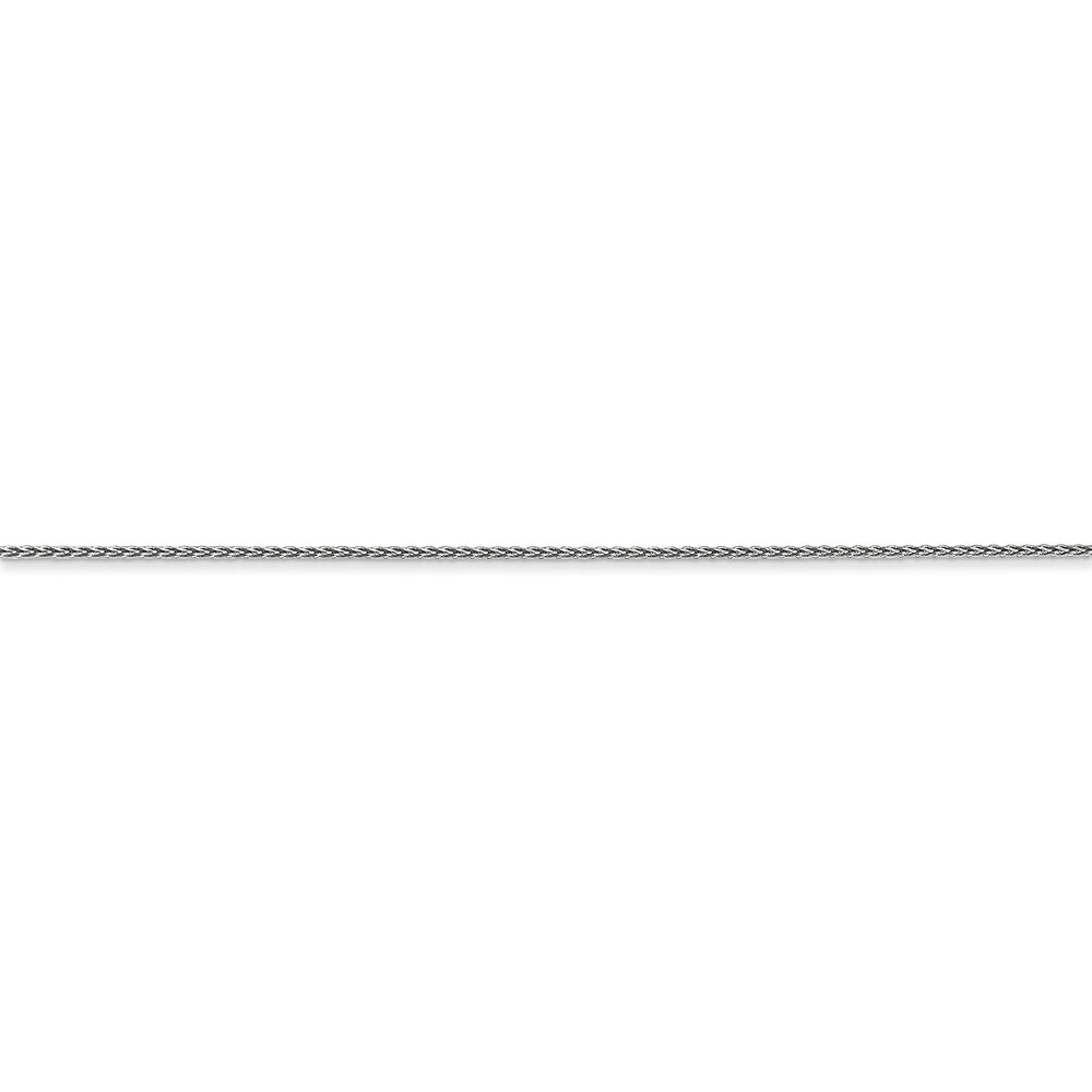 14k WG Spiga Chain, 0.85mm D/C with Spring Ring Clasp