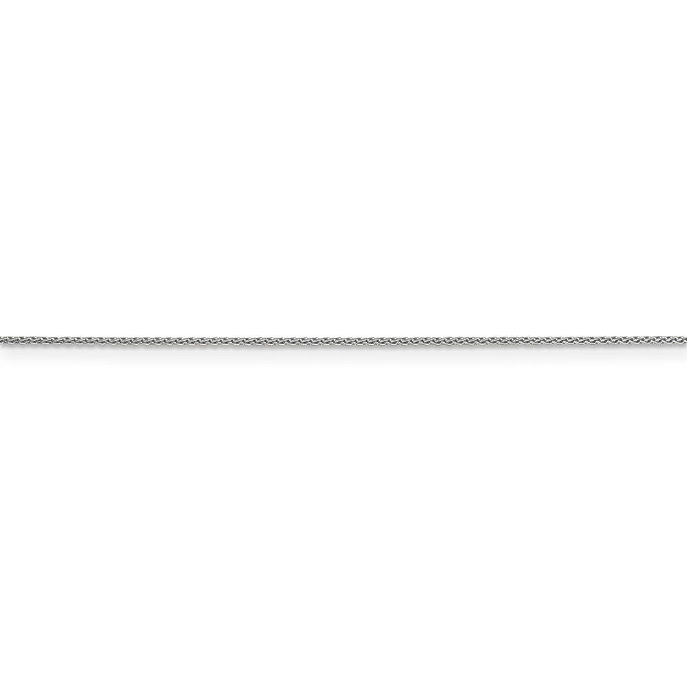 14k WG 0.85mm Spiga D/C with lobster clasp chain