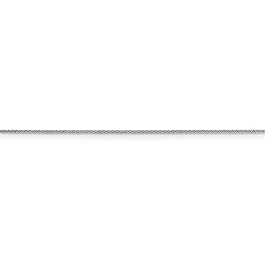 14k WG 0.85mm Spiga D/C with lobster clasp chain