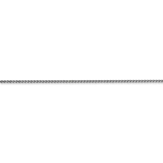 14k WG 1.05mm Spiga D/C with lobster clasp chain