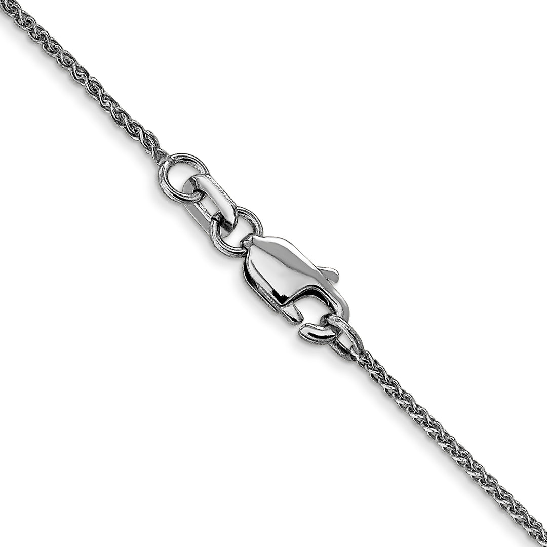 Spiga D/C de 14k WG de 1,05 mm con cadena con cierre de langosta