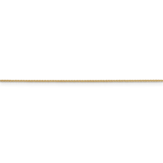 14k 0.85mm Spiga D/C with lobster clasp chain