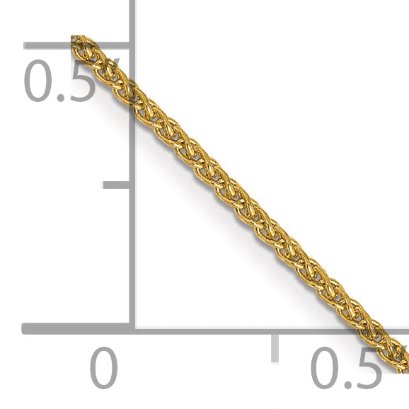 14k 1.05mm Spiga D/C with lobster clasp chain