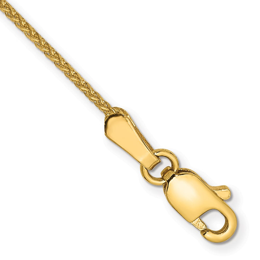 Tobillera Spiga Facetada de 14k de 9 Pulgadas y 1.05 mm con Cierre de Langosta