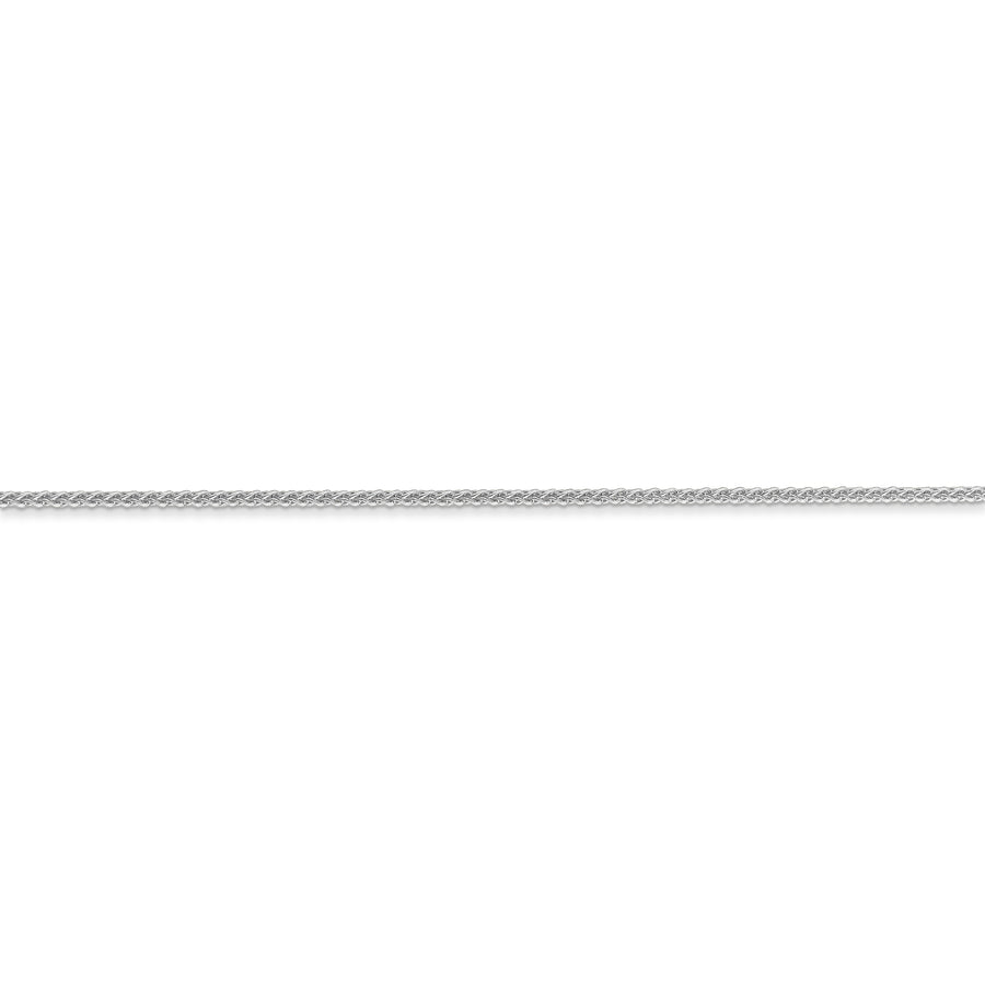 Spiga de 14k WG de 1,05 mm con cadena con cierre de langosta