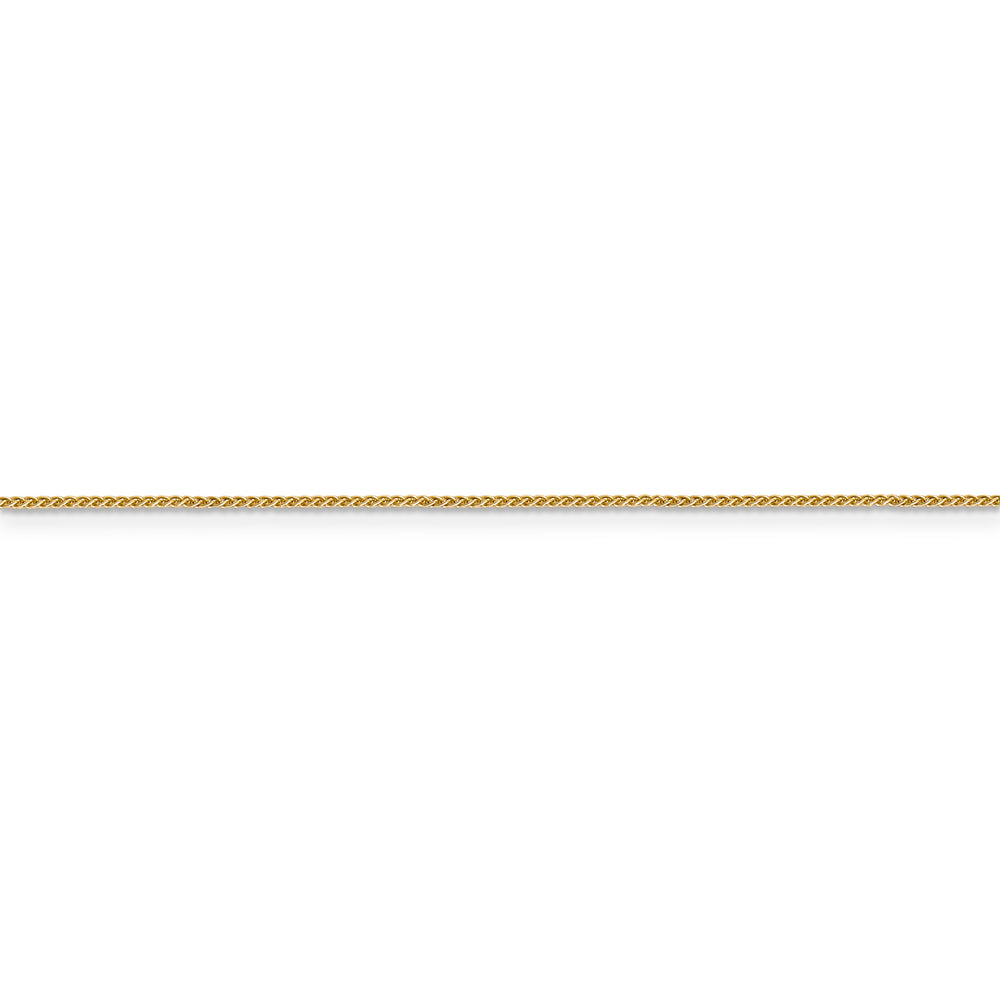 14k 0.85mm Spiga with lobster clasp chain