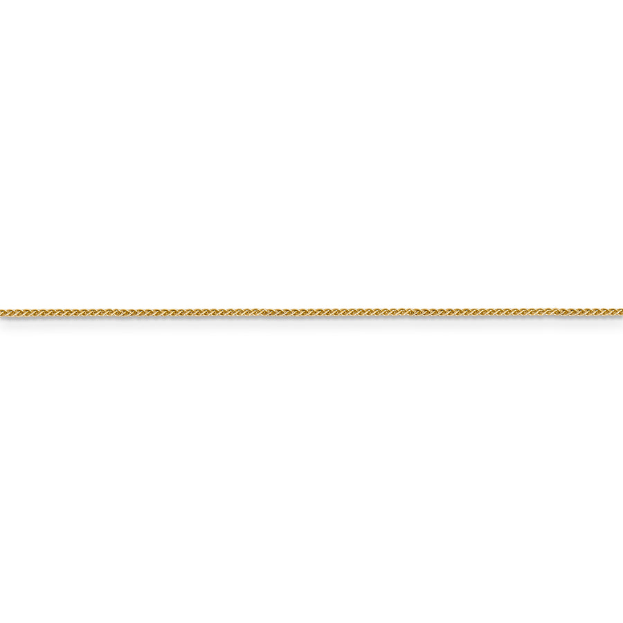 Spiga de 14k y 0,85 mm con cadena con cierre de langosta
