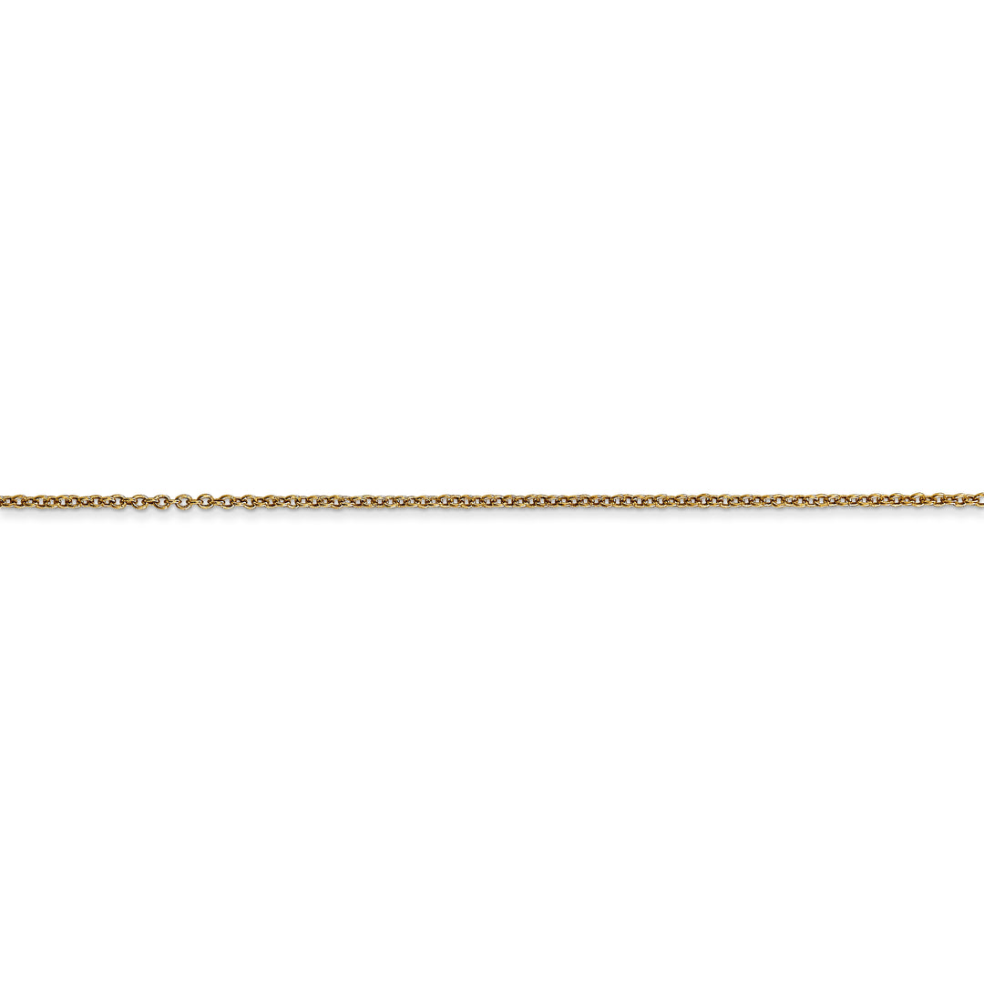 Cadena de Oro Amarillo de 14K, 45.7 cm (18 pulgadas), 0.9 mm, Estilo Cable con Cierre de Anillo de Resorte