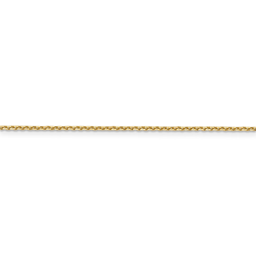 Cadena de Oro Amarillo de 14K, 76 cm (30 pulgadas), 1.4 mm, Estilo Cable Redondo con Corte Diamante y Cierre de Langosta