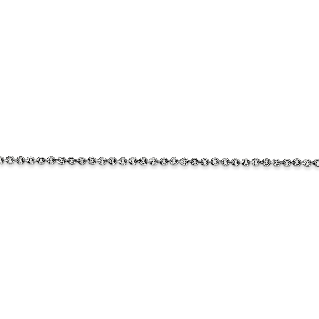 Cadena portacables redonda de eslabones abiertos de 14k WG de 1,6 mm