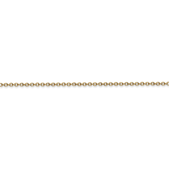 Cadena de Oro Amarillo de 14K, 76.2 cm (30 pulgadas), 1.4 mm, Estilo Cable de Eslabones Abiertos Anchos y Redondos con Cierre de Langosta