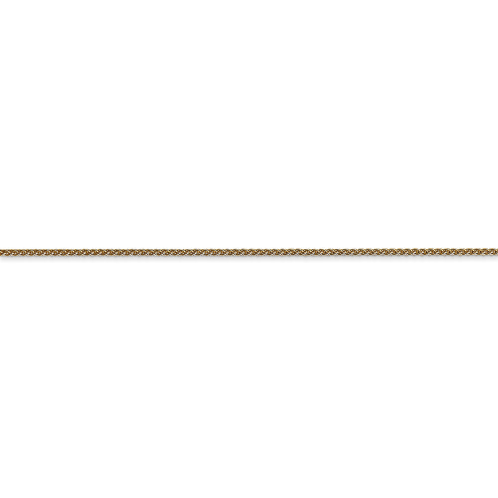 14k 16 inch 1.05mm herringbone chain with spring ring clasp.