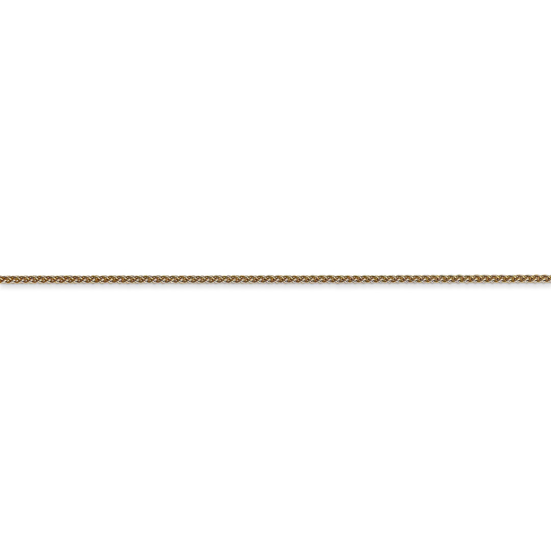 14k 16 inch 1.05mm herringbone chain with spring ring clasp.