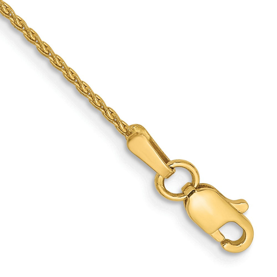 Tobillera 14K de Oro Amarillo 9 Pulgadas 1.2mm Parisian Wheat con Cierre de Langosta
