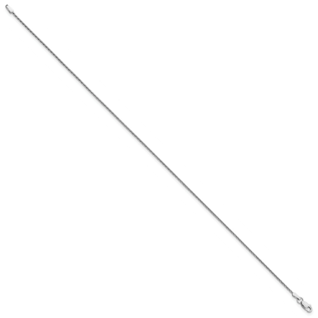 Tobillera de Oro Blanco de 14K de 10 pulgadas y 1.5 mm con Cierre de Langosta (Estilo Parisian Wheat)