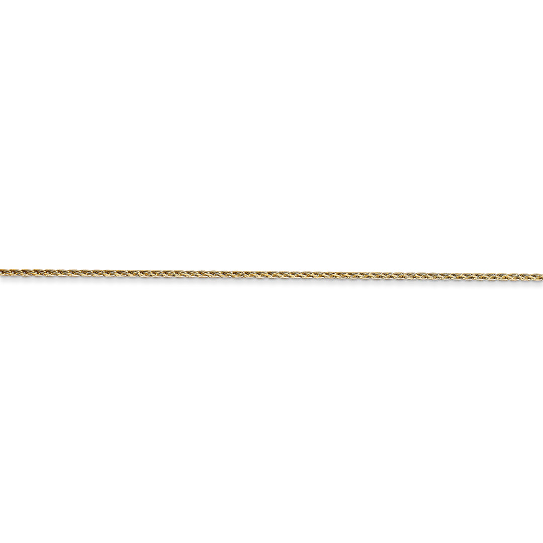 Cadena de trigo parisina redonda de 14 quilates y 0,7 mm