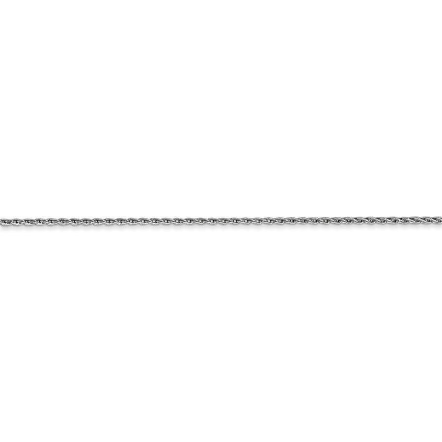 Cadena de trigo parisina redonda de 14K WG de 1 mm