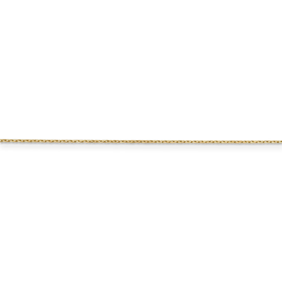 Cadena con Corte Diamante de 0.8mm con Cierre de Anillo de Resorte en Oro de 14k