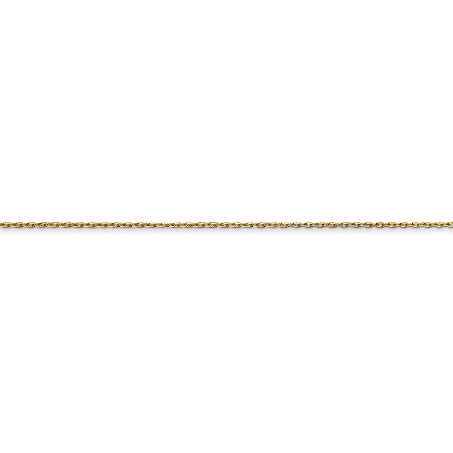 Cadena con Cierre de Langosta Corte Diamante de 0.8 mm en Oro de 14k