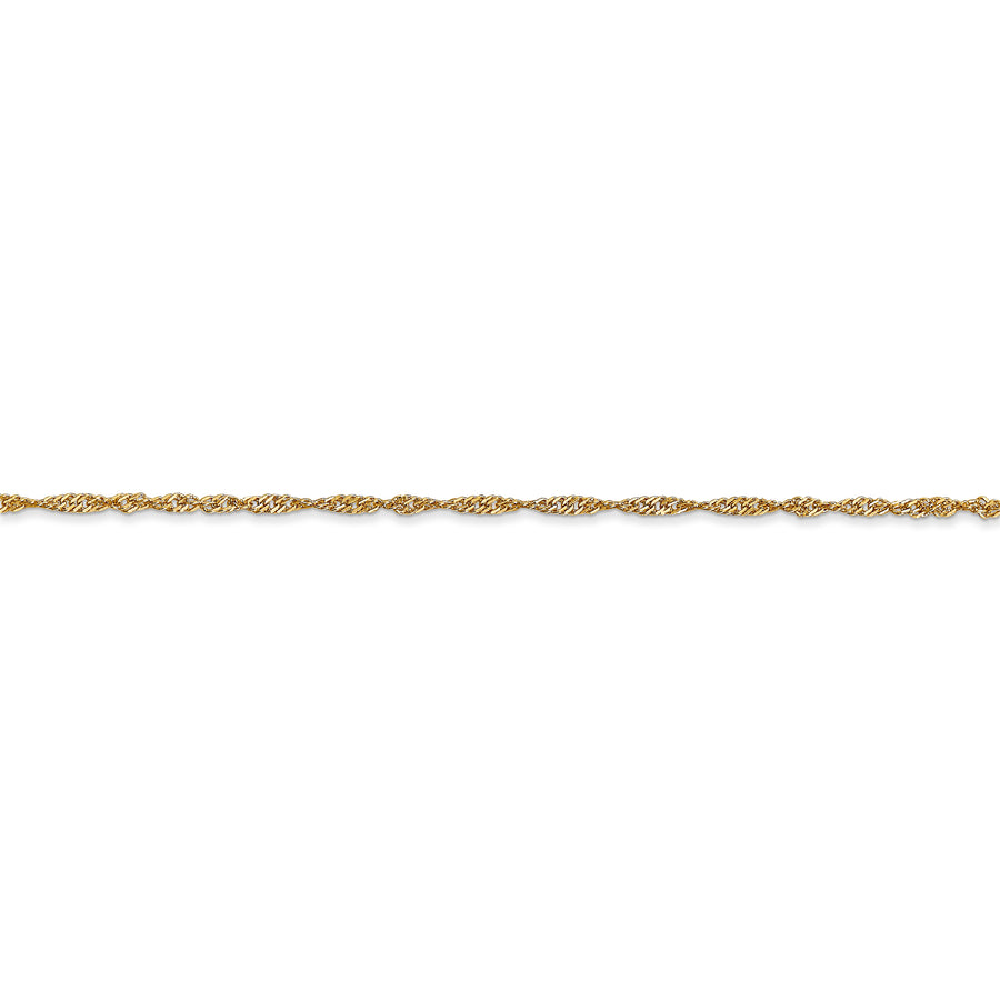 Cadena Singapur de 14k y 1,4 mm