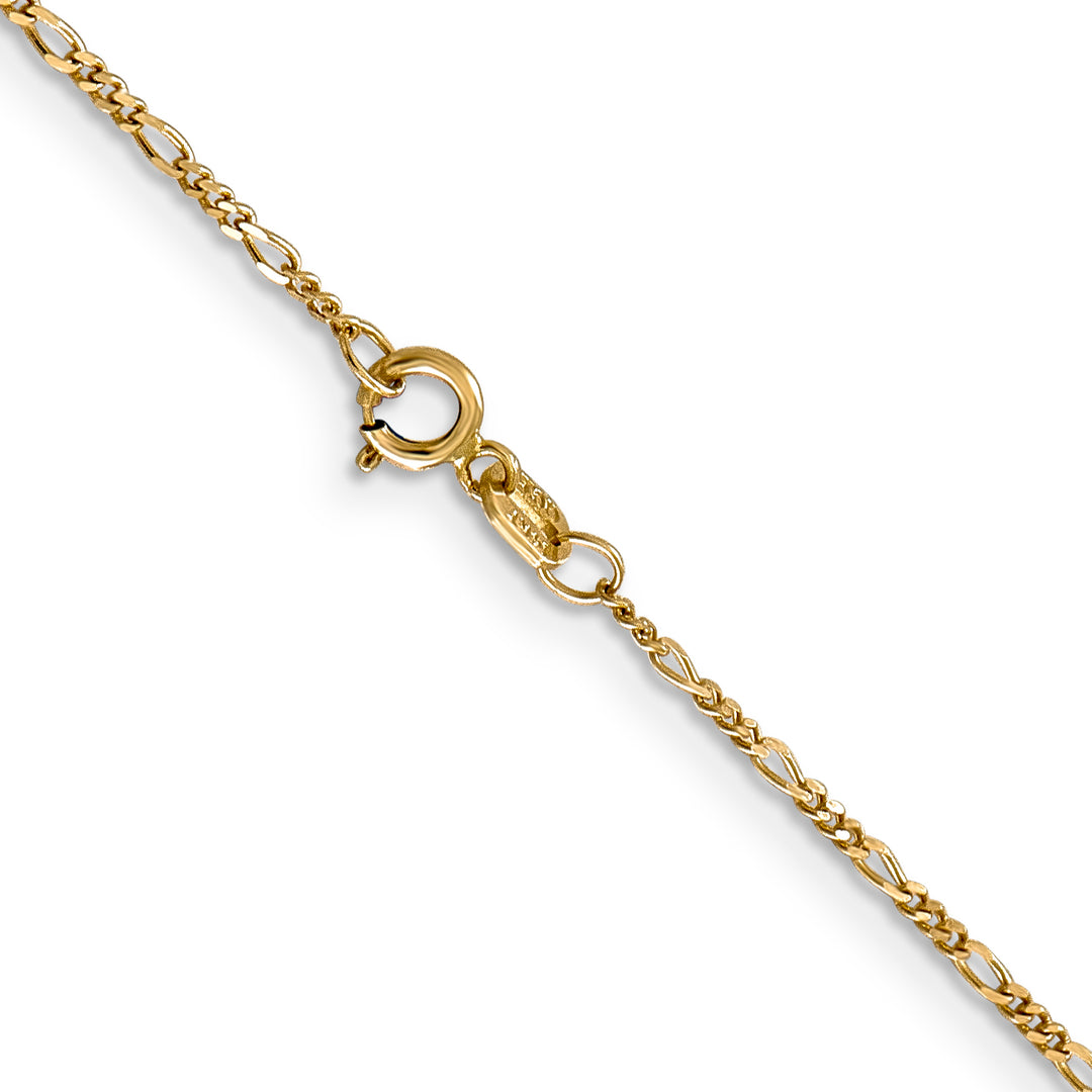 1.25mm Flat Figaro Pendant Chain in 14k Yellow Gold
