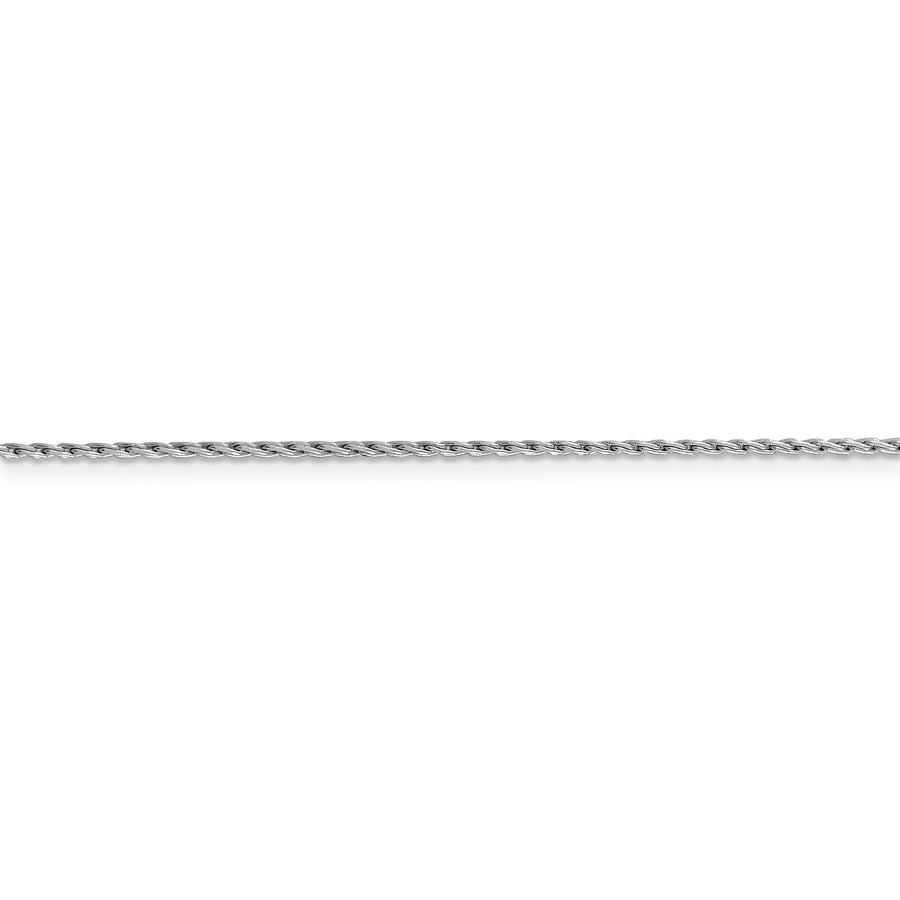Cadena de trigo parisina redonda de 14 k WG de 1,25 mm