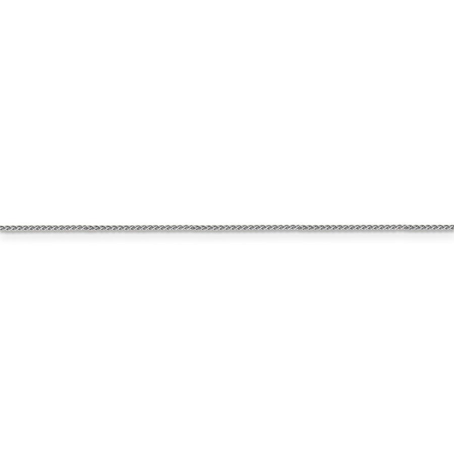 Spiga de 14k WG de 0,85 mm con cadena con cierre de langosta