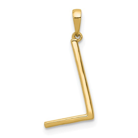 Dije Inicial Letra “L” con Diamantes en Oro Amarillo de 14K