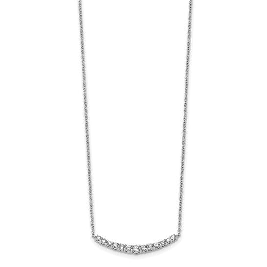 1/2 Carat Lab Created Diamond Bar Fashion Necklace in 14k White Gold