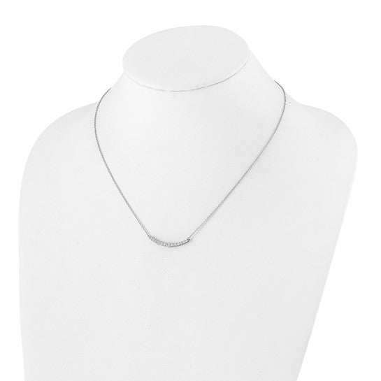 1/2 Carat Lab Created Diamond Bar Fashion Necklace in 14k White Gold