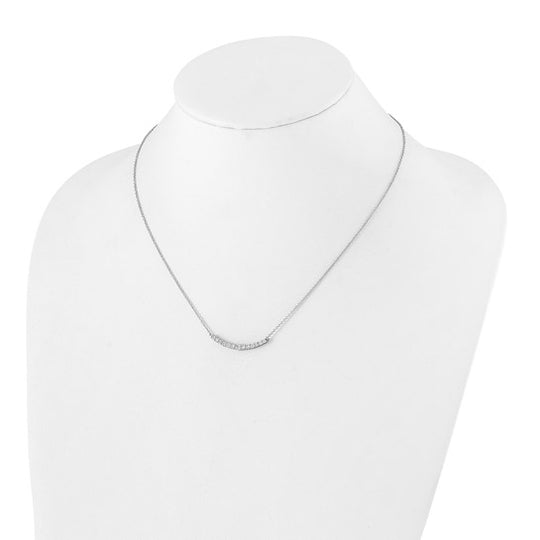 1/2 Carat Lab Created Diamond Bar Fashion Necklace in 14k White Gold