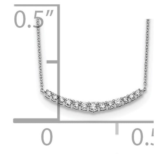 1/2 Carat Lab Created Diamond Bar Fashion Necklace in 14k White Gold