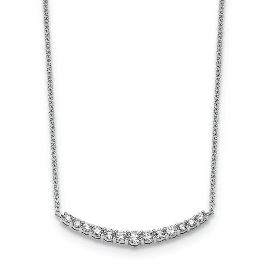 1/2 Carat Lab Created Diamond Bar Fashion Necklace in 14k White Gold