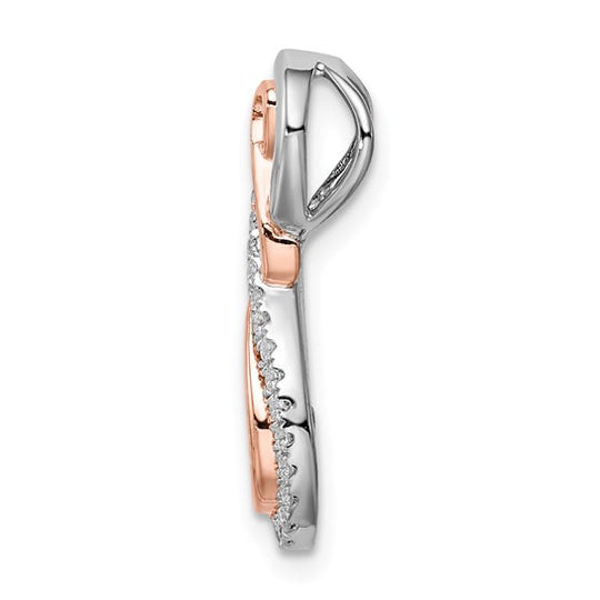 Infinity Diamond Chain Slider in 14k Two-Tone White and Rose Gold