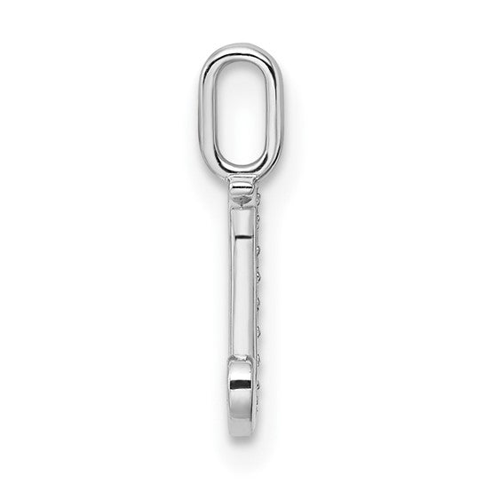 14k White Gold "J" Initial Pendant with Diamonds