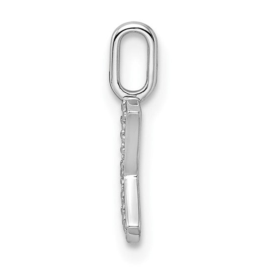 Colgante Inicial Letra K con Diamantes en Oro Blanco de 14K