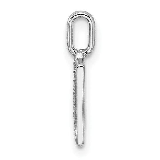 Colgante con Letra “M” en Oro Blanco de 14K con Diamantes