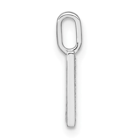 Dije con Inicial "n" Minúscula en Oro Blanco de 14K con Diamantes