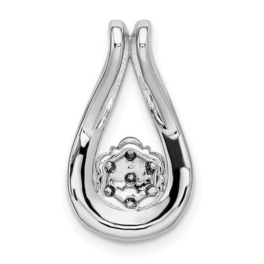 Polished Fancy Diamond Slider in 14k White Gold