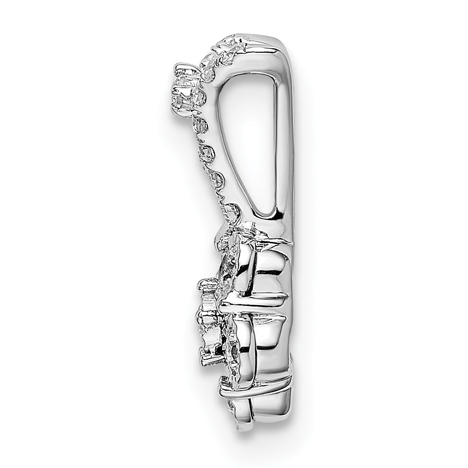 Diamond Pendant in Polished 14k White Gold