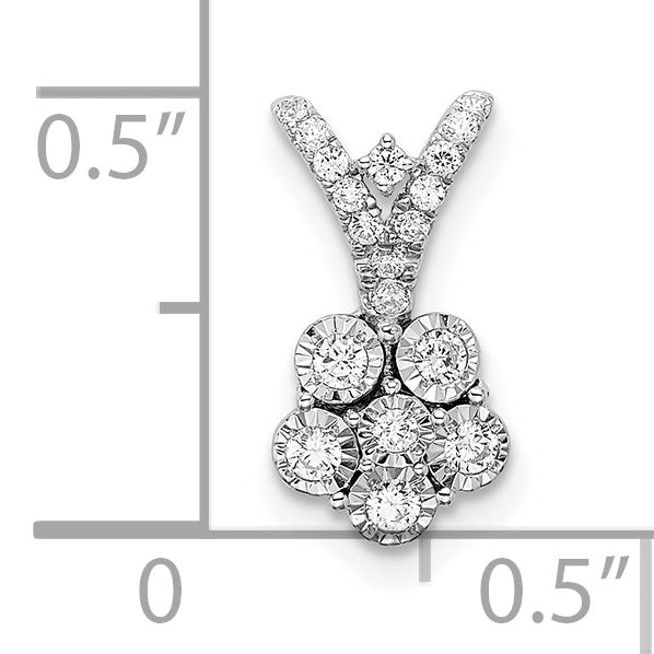 Diamond Pendant in Polished 14k White Gold