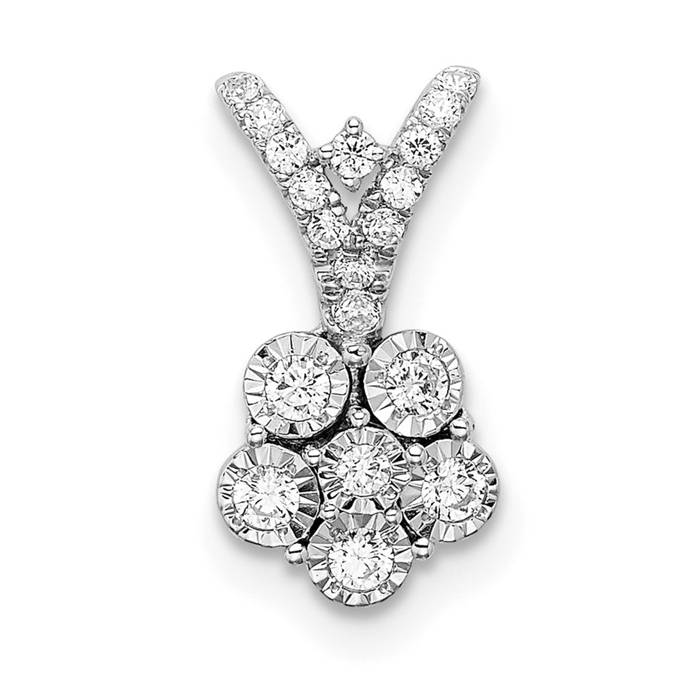 Diamond Pendant in Polished 14k White Gold