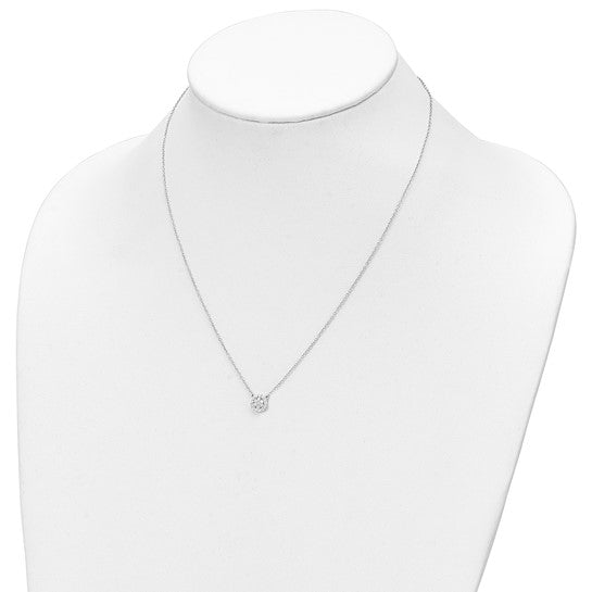 18-inch 14k White Gold Diamond Necklace