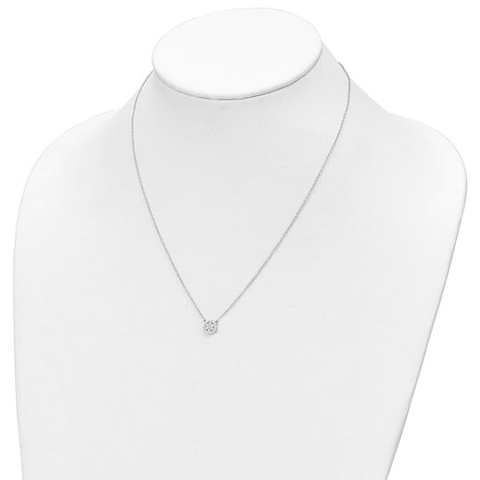 18-inch 14k White Gold Diamond Necklace