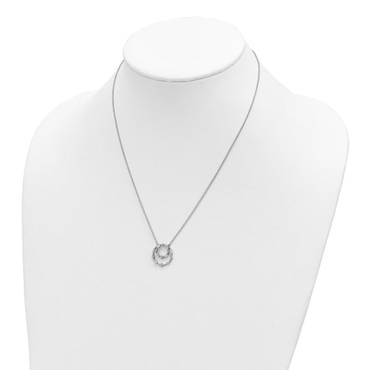 18-inch 14k White Gold Diamond Necklace