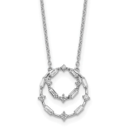 18-inch 14k White Gold Diamond Necklace