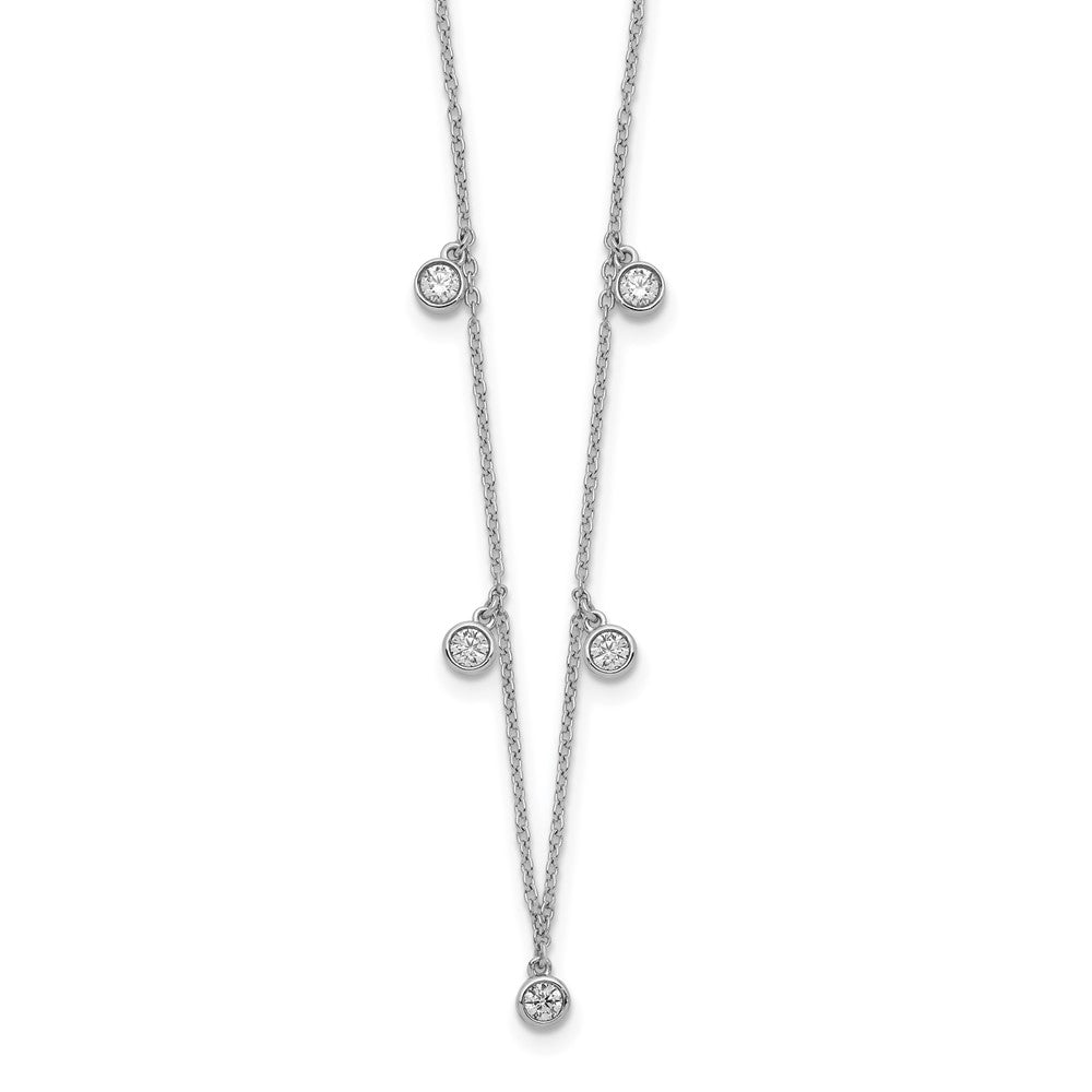 14k White Gold Five Seasons Diamond Necklace 18 Inches