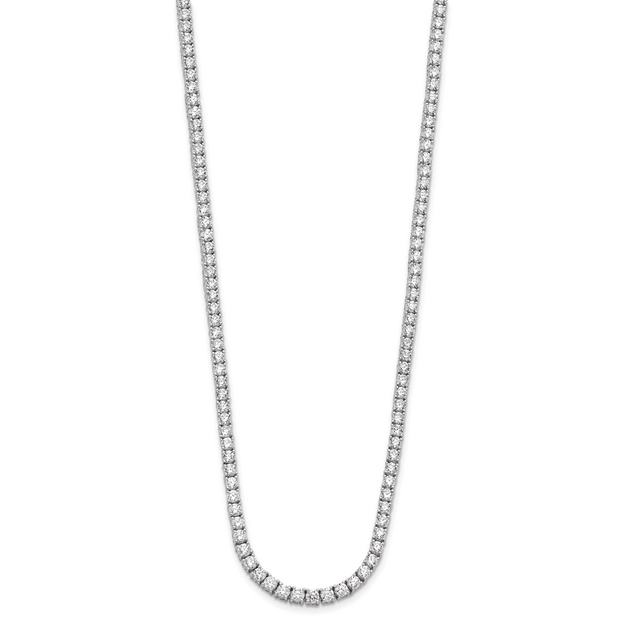Collar Tennis de Diamantes Lab Creado de 10 quilates en Oro Blanco de 14k